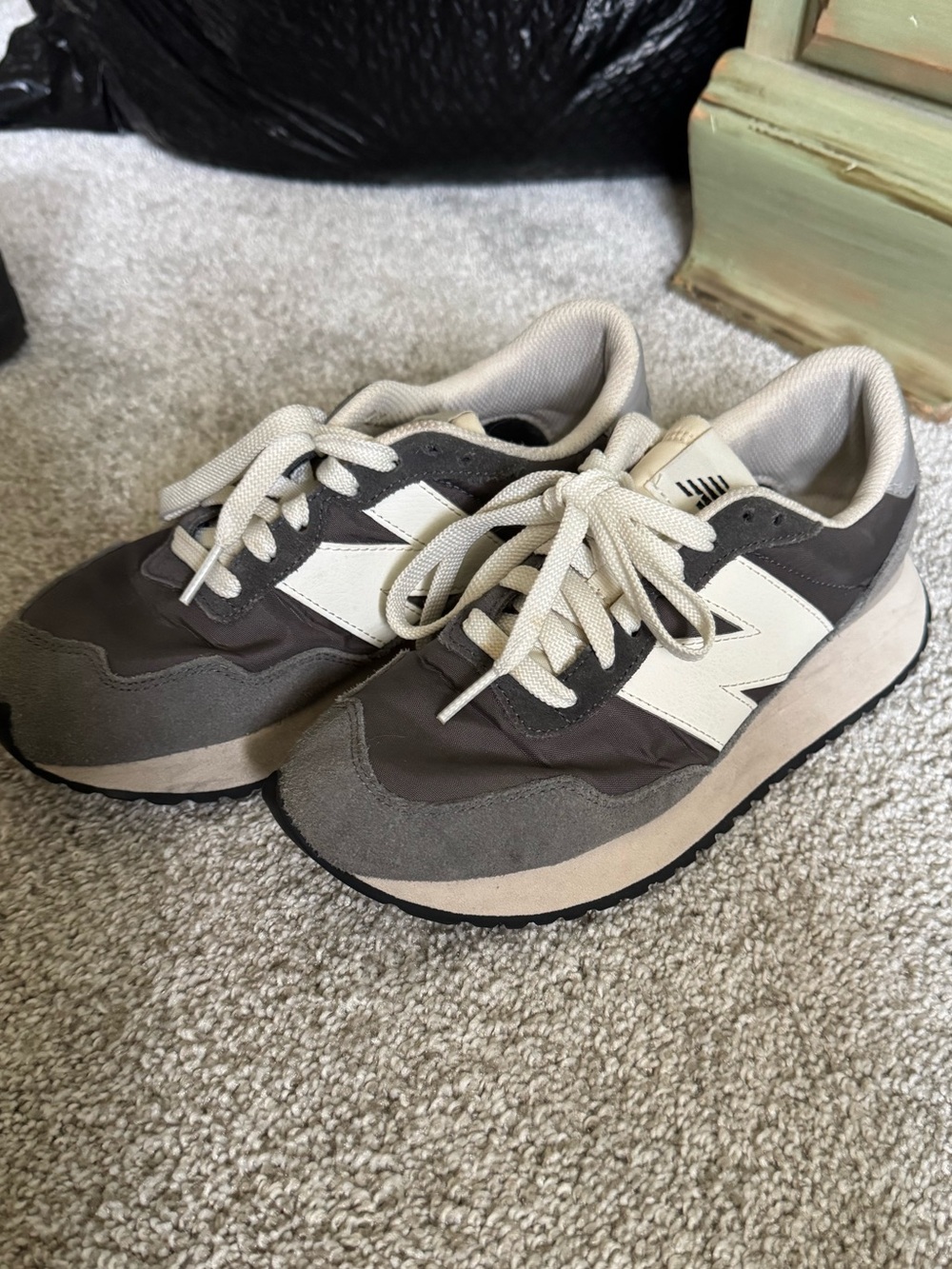 New Balance Women's Gray, White and Black Athletic Sneakers